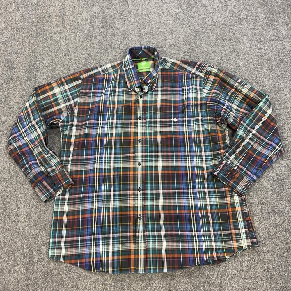 Forsyth Of Canada Shirt Mens XL Multicolor Plaid Cotton Long Sleeve Button Front